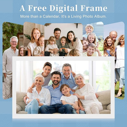 Digital Calendar, 21.5 inch Wall Planner & Chore Chart, FULL HD Interactive Touchscreen Display, Portable Smart Family Organizer, Event Planner, Perfect for Family Schedules - Wall Mountable in Portrait or Landscape, No Subscription