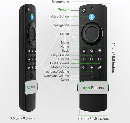 Replacement Voice Remote Compatible with All Fires Series Smart TV Cube(1st/2nd/3rd Gen),TV Stick(4K/4K Max/Lite),Smart TVs (3rd Gen),for Hisense/TCL Smart TVs