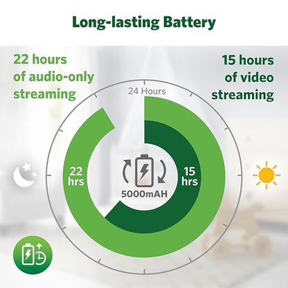 LeapFrog 2-Camera Color Night Vision Video Baby Monitor with 7" HD 1080p, Split Screen, 360 Pan & Tilt, 8X Zoom, Night Light, Humidity & Temperature Sensor, Up to 1000ft Long Range: LF920-2HD