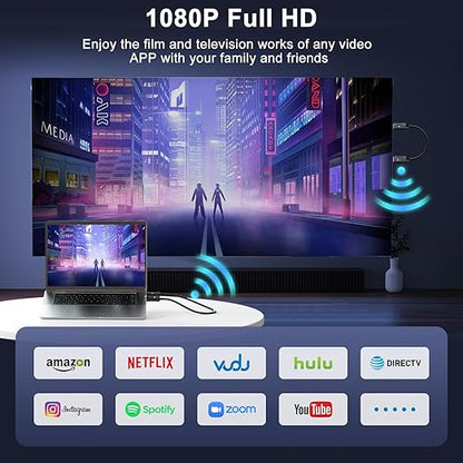 Anytrox Wireless HDMI Transmitter and Receiver 4K Decode 1080P Output, HDMI Wireless Extender, Plug & Play, Support 2.4/5GHz for Streaming Video and Audio to Monitor from Laptop/Pc/Tv Box (Black)