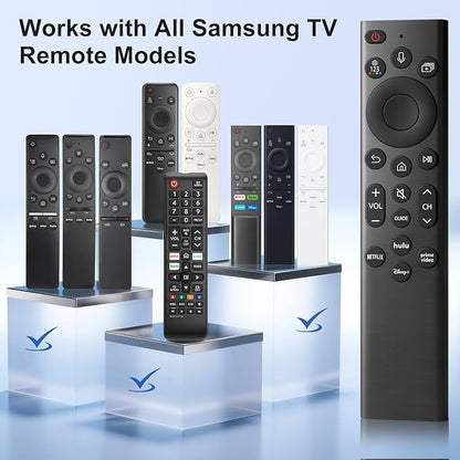 【2 Pack】 Voice Remote Replacement for Samsung-TV-Remote-Control, Compatible with All Samsung Frame Neo QLED UHD 4K 8K Series Smart TVs with Voice Control and 2-Year Warranty