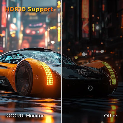 KOORUI 25 Inch Curved Gaming Monitor 240Hz FHD 1080P Computer Monitor, 1500R 1ms MPRT Display, Adaptive Sync, 90% DCI-P3,HDR, Eye Care, Tilt Adjustable, VESA 75x75mm, Black,G2511XC