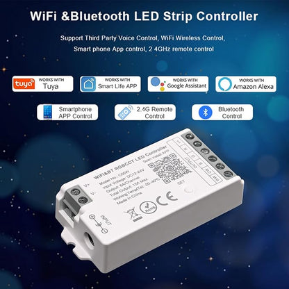 TUNICHX RGBCCT SMD FCOB 6 PIN LED Strip 2.4 GHz WiFi Group Controller Alexa Google Home Control Match with WR01RF LM091 B4 B8 FUT088 Mi-Boxer/Mi-Light RGBCCT Remote
