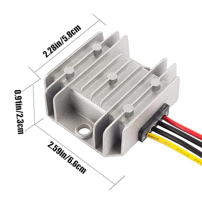 MGGi DC/DC Voltage Reducer Converter Regulator 12V 24V Step Down to 5V 5A 25W, Converter Regulator Power Supply Module Buck Transformer for Golf Cart Forklifts Car Vehicle, Aluminum