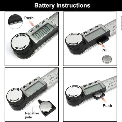 Digital Angle Finder, 2 in 1 Digital Angle Gauge 7 inch/200mm Stainless steel tool kit for Carpenter/Woodworking/DIY Tools