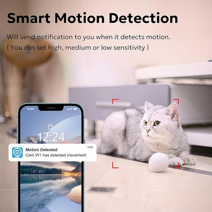 owltron Indoor Security Camera 5MP, 5GHz/2.4G WiFi Camera with IR Night Vision, Smart Home Security Cam with Motion Detection/Two Way Talk