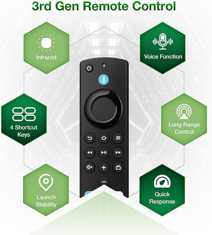 Replacement Voice Remote Compatible with All Fires Series Smart TV Cube(1st/2nd/3rd Gen),TV Stick(4K/4K Max/Lite),Smart TVs (3rd Gen),for Hisense/TCL Smart TVs