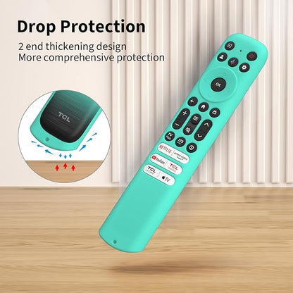 Hi Color Silicone Cover for TCL RC813 FMB1/RC923/RC902V Remote Protective Case Sleeve for TCL Smart TV Remote RC813 FMB1 Case Cover(Mint)