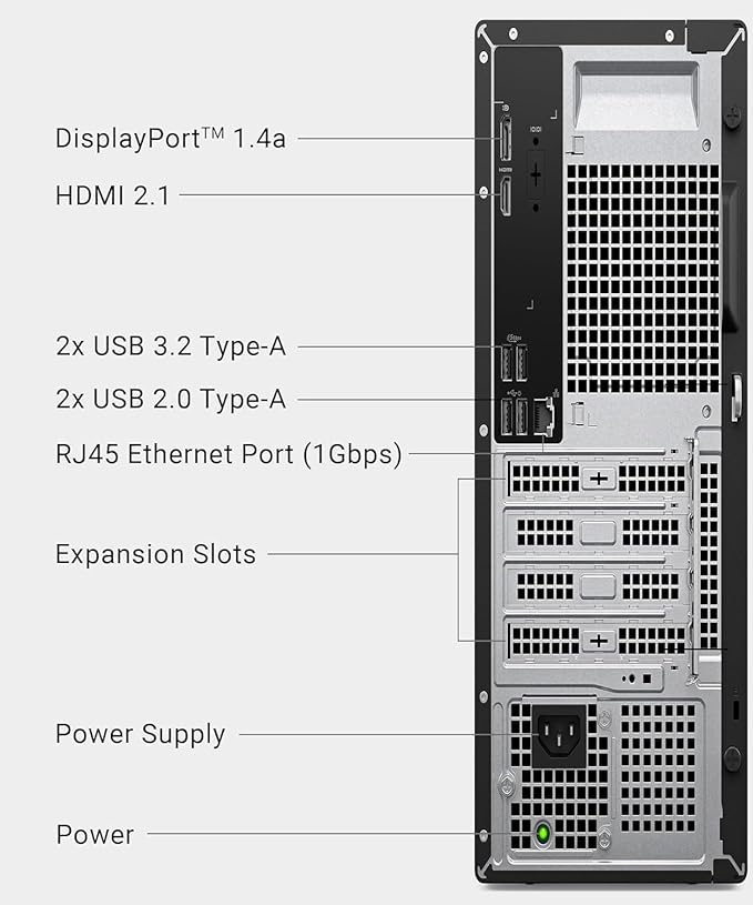 Dell Pro Slim QCS1250 Business Desktop, New OptiPlex Version, Ultra-Quiet Design, Dual 4K Monitor Support, USB-C, Windows 11 (Intel i7-14700, 64GB RAM | 1TB SSD)