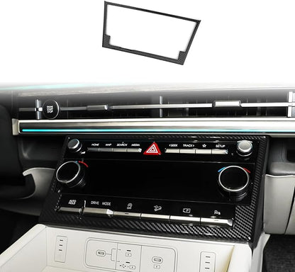 YOUTOOCAR Climate Control Panel Trim Frame Cover Compatible with Hyundai Santa Fe 2024–2025 Accessories (Carbon Fiber Pattern)
