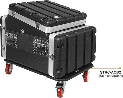 Sound Town Lightweight and Compact 6U ATA ABS Rack Case, with Slant Mixer Top, 21" Depth, 10U Top and 6U Side Spaces (STMR-A10X6U)