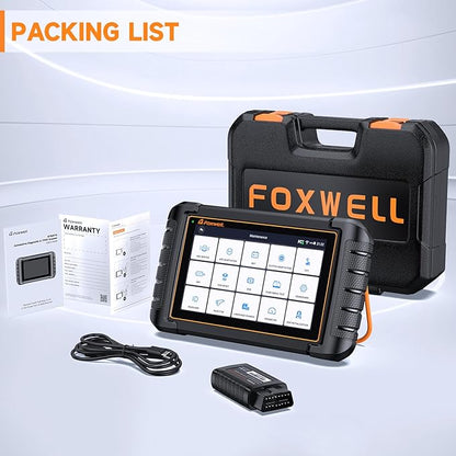 2026 FOXWELL Scanner NT809BT Wireless OBD2 Scanner Diagnostic Tool with 30 Resets, All System Bidirectional Scan Tool, Diagnostic Scanner for All Vehicles, 99% Active Test, FCA, 3-Year Update, Orange