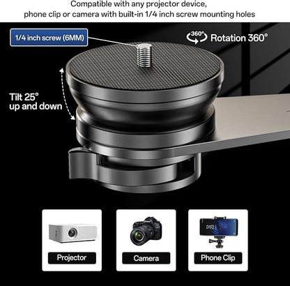 Perfectisan Projector Floor Stand with Adjustable Height 29.9 - 52.7 inch, Carbon Alloy Steel Material, Stand with 360 Rotatable, Mount for Outdoor/Indoor/Home/Office - Black