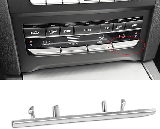Jaronx Compatible with Mercedes Benz AC Button Trim E Class W212, Air Conditioning Climate Control Button Chrome Silver Trim for E Class W212 E63 AMG E250 E350 E400 E550 2010-2017 (Matte)