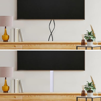 Rubber Bond TV Cord Hider Cable Protector - Strong Self Adhesive Wall Cord Cover Cable Hider - Low Profile Cable Management Wall Cord Concealer Cable Raceway