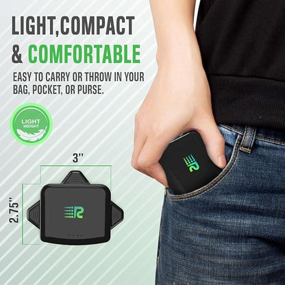 Rush Charge Universal Comet Portable Power Bank 3200mah, 2.1A High-Speed Fast Charging - Apple Lightning, Type C, Micro-USB Charges 3 Devices at a Time Pre-Charged Compatible with iPhone 17 16 15 14