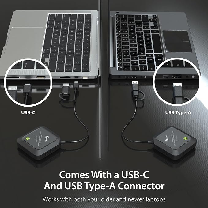 j5create Wireless Extender for USB Webcam, Microphones, or Speakers, Ideal for Streaming & Conferencing, No USB Mouse/Keyboard Compatibility (JVW120)