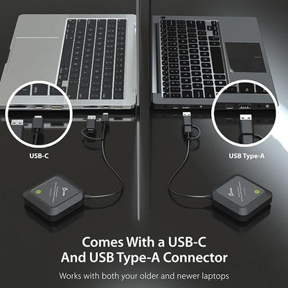 j5create Wireless Extender for USB Webcam, Microphones, or Speakers, Ideal for Streaming & Conferencing, No USB Mouse/Keyboard Compatibility (JVW120)