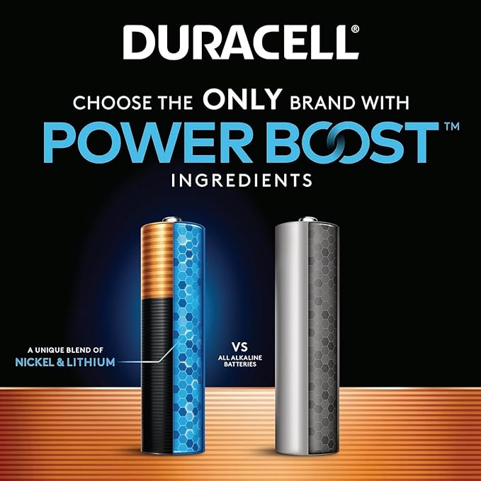 DURACELL Coppertop AA Alkaline Batteries with Power Boost Ingredients, Long-Lasting Double A Alkaline Battery, for Household and Office Devices!