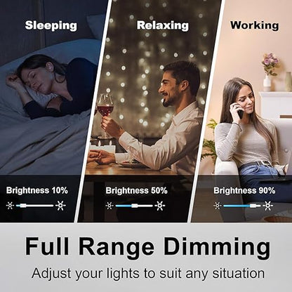 BESTTEN 6 Pack Dimmer Light Switch, LED Dimmer Switch, Single-Pole or 3-Way, for Dimmable LED, Halogen and Incandescent Bulbs, 120V, Wall Plate Included, UL Listed, White