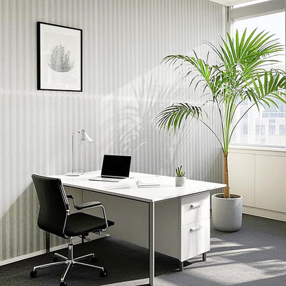 Art3d 10-Pack Peel and Stick Acoustic Panels with Acrylic Tape - 12 x 48 inches, Self Adhesive Sound Absorbing Polyester Wall Panels for Home Office Studio, White