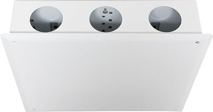 Legrand - OnQ 12 Inch Cable Management, In-Wall Media Box, Structured Wiring Enclosure, Home Networking Panel with 2.5 Inch Openings for Wires, Glossy White, EN1200