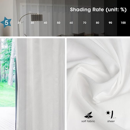 SmartWings Automatic Curtain Opener with Drapery, Motorized Vertical Blinds with Remote, Electric Closet Doors Sliding Panels Compatible with Alexa Google Homekit, Sheer Phantom Ethereal