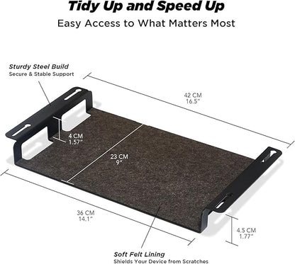 ULTRARM Moodular Add-ons Storage Tray [Accessory Only - Requires Moodular Wooden Monitor Stand Slide Rails for Use] Black MSA-TR