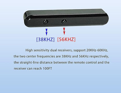 ENSIGEAR IR Repeater Kit, ir Repeater System, IR Remote Control Extender,Control 1 to 18Devices.Supports up to 100 Feet, Dual Sensors Receiver