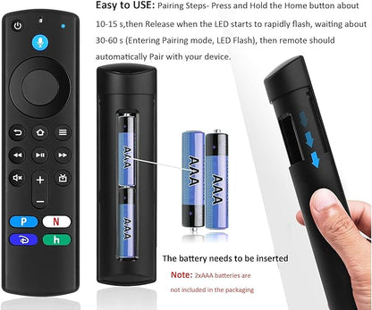 New Replacement Voice Remote for Stick 4K TV, forTV 3rdGen, forTV Stick/ 4K Max/ 3rd Gen/ 2nd Gen, Lite, Cube (1stGen & 3ndGen), for TV (3rd Gen, Pendant Design)