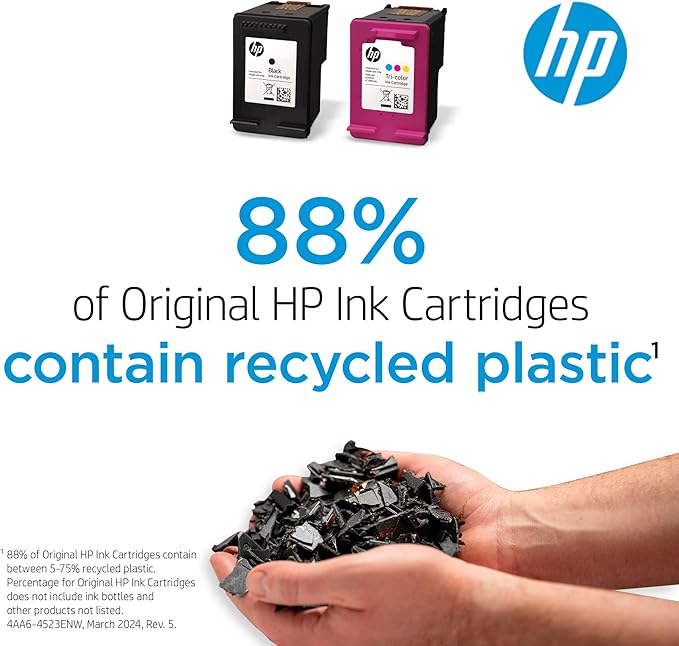 HP 65 Black/Tri-Color Ink Cartridges Printers (2-Pack) | Works with Printer Series: AMP 100, DeskJet 2600, 3700, Envy 5000 | Eligible for Instant Ink | T0A36AN, Pack of 24