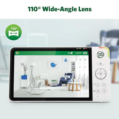 LeapFrog Color Night Vision Video Baby Monitor with 7" HD 1080P, 360° Pan & Tilt, 8X Zoom, Night Light, Humidity & Temperature Sensor, Up to 1000ft Long Range, Secure Transmission: LF920HD