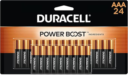 Duracell Coppertop AAA Batteries with Power Boost Ingredients, 24 Count Pack Triple A Battery with Long-Lasting Power, Alkaline AAA Battery for Household and Office Devices