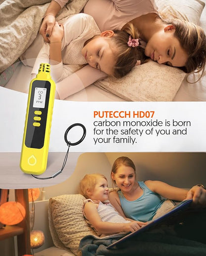 Carbon Monoxide Detectors, Portable CO Detector Battery Powered, Handheld Carbon Monoxide Monitor Alarm Detector with LCD Display for Home/Outdoor/Travel