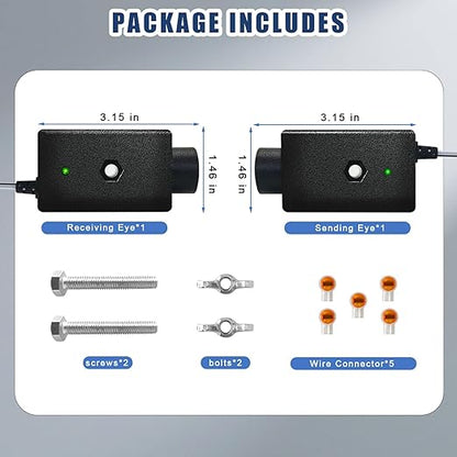 NLDZGA 41A4373A Garage Door Safety Sensor Compatible with Chamberlain Manufactured Between 1993 to Late 1990s Garage Door Openers,Safety Sensors Beam Eyes