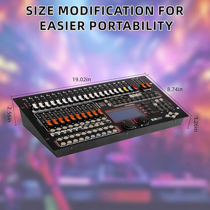 Ygybeyond DMX 1024Controller, DMX512, 1024 channel Controller, Stage Lighting Equipment & Accessorie For Dj, Ktv, Large Concert, DMX Light Controller (1024 channel DMX-1024)