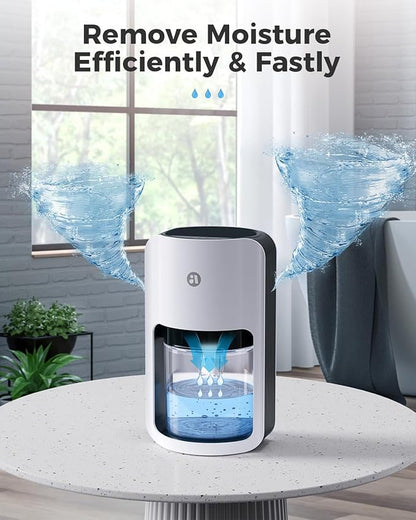 Dehumidifiers for Home, 42oz Dehumidifier for Bathroom, Dehumidifiers for Room with Auto Shut Off, Auto Defrost Quiet Dehumidifier for Bedroom Wardrobe Closet Trailer RV