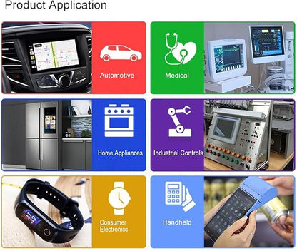 7 Inch LCD Display Module, 800x480 High Resolution Screen Display Module with 50 Pin RGB Interface for Home Appliance, Widely Used in Industrial Control Systems
