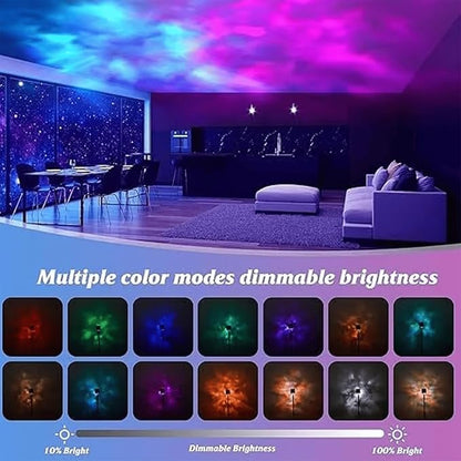 citosisk Aurora Borealis Night Light Projector, Aurora Dreamscape Projector, Magical Northern Lights for Your Room, 3/16 Colors Ambient Dynamic Wave Cube Lamp with Remote (16 Colors Plug-in, Plastic)