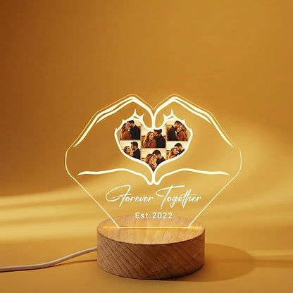 MamaEra Personalized Spotify Plaque Night Light with Photo - Custom Acrylic Glass LED Lamp Frame - Romantic Valentines Day Gift for Him Her Boyfriend Girlfriend Husband Wife Couple (Art Deco)