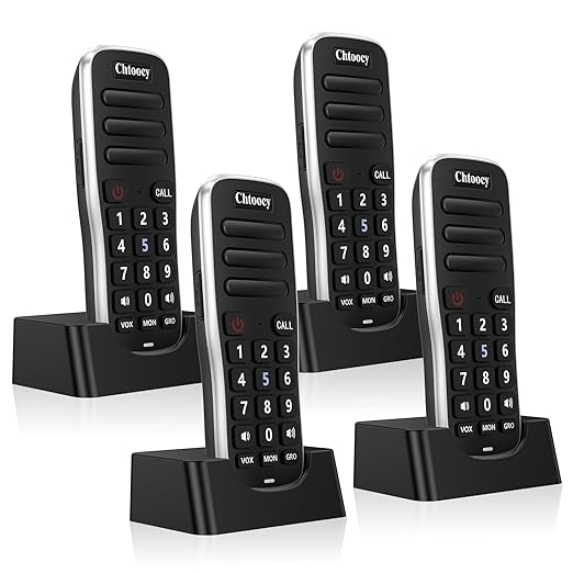 Intercoms Wireless for Home, 1 Mile Long Range for House Business Office, Handheld Room to Room Communication System, Rechargeable Loud & Clear 10-Channel Anti-Interference Intercom System