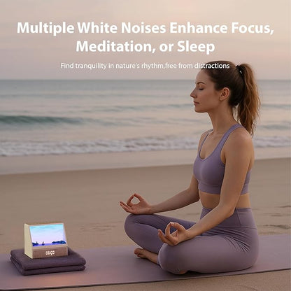 ZDAGELD Sunrise Alarm Clock with Wireless Speaker Sleep Sounds, Smart Wake Up Light for Natural Sunrise Sunset Simulation, Bedside Lamp with White Noise for Better Sleep, Ideal Gift