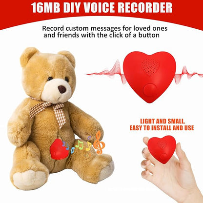 16min Voice Recorder, USB Downloadable Sound Recorder Chips Module for Stuffed Animals, Mother's Day Valentine's Day Christmas Plush Toy,Manual DIY Creative Sound Presents for Boys, Girls-2P