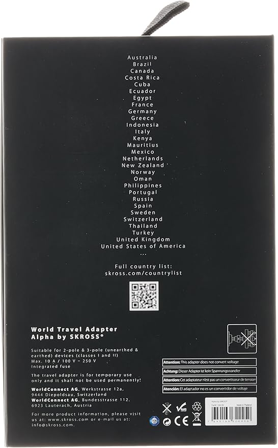 Skross Alpha Premium World Travel Adapter