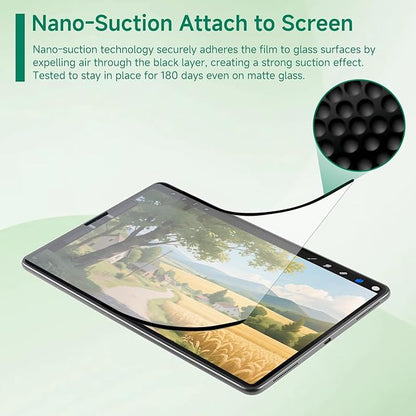 Nano-Suction Paper Feel Screen Protector for iPad Air 10.9 inch (5th/4th Gen), Pro 11 inch (4th/3rd/2nd/1st Gen), Removable, Reusable, Write as Real Paper, Anti Glare, Stable, Matte Finish
