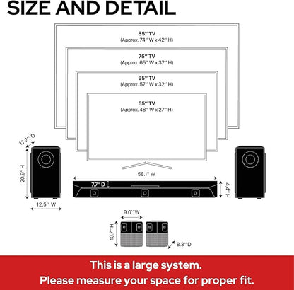 Nakamichi Dragon 11.4.6 Home Surround Sound System with Dolby Atmos and DTS:X Pro. Best Soundbar with AVR Processing