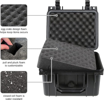 Olympia 10.47" Waterproof Hard Case with DIY Customizable Foam, Fit use of Gear, Equiment, Camera and so on