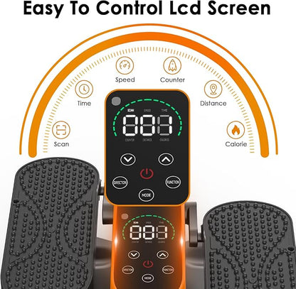 Under Desk Elliptical Machine for Senior Mini Elliptical Leg Exerciser with Remote Quiet Portable Electric Seated Foot Pedal Exerciser for Home Office