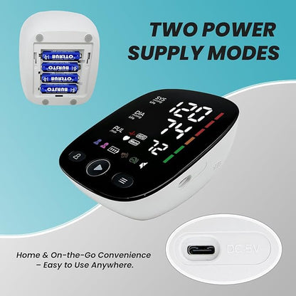 Upper Arm Electronic Blood Pressure Monitor,Blood Pressure Machine, with Cuff and Charging Wire,LED Display,FC-BP 103