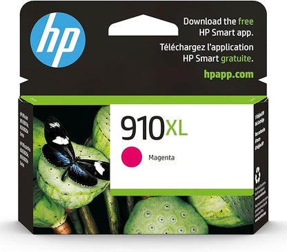 HP 910XL Magenta High-Yield Ink Cartridge | Works with OfficeJet 8010, 8020 Series, OfficeJet Pro 8020, 8030 Series | Eligible for Instant Ink | 3YL64AN